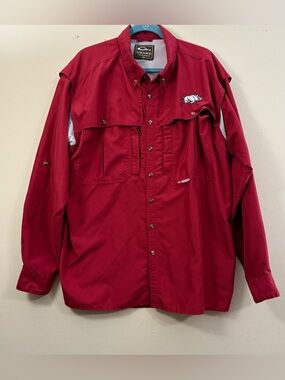 Drake Waterfowl Button Up Shirt mens XL Arkansas Razorbacks
